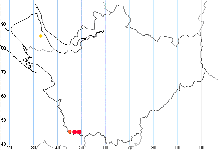 Distribution map of ringlet